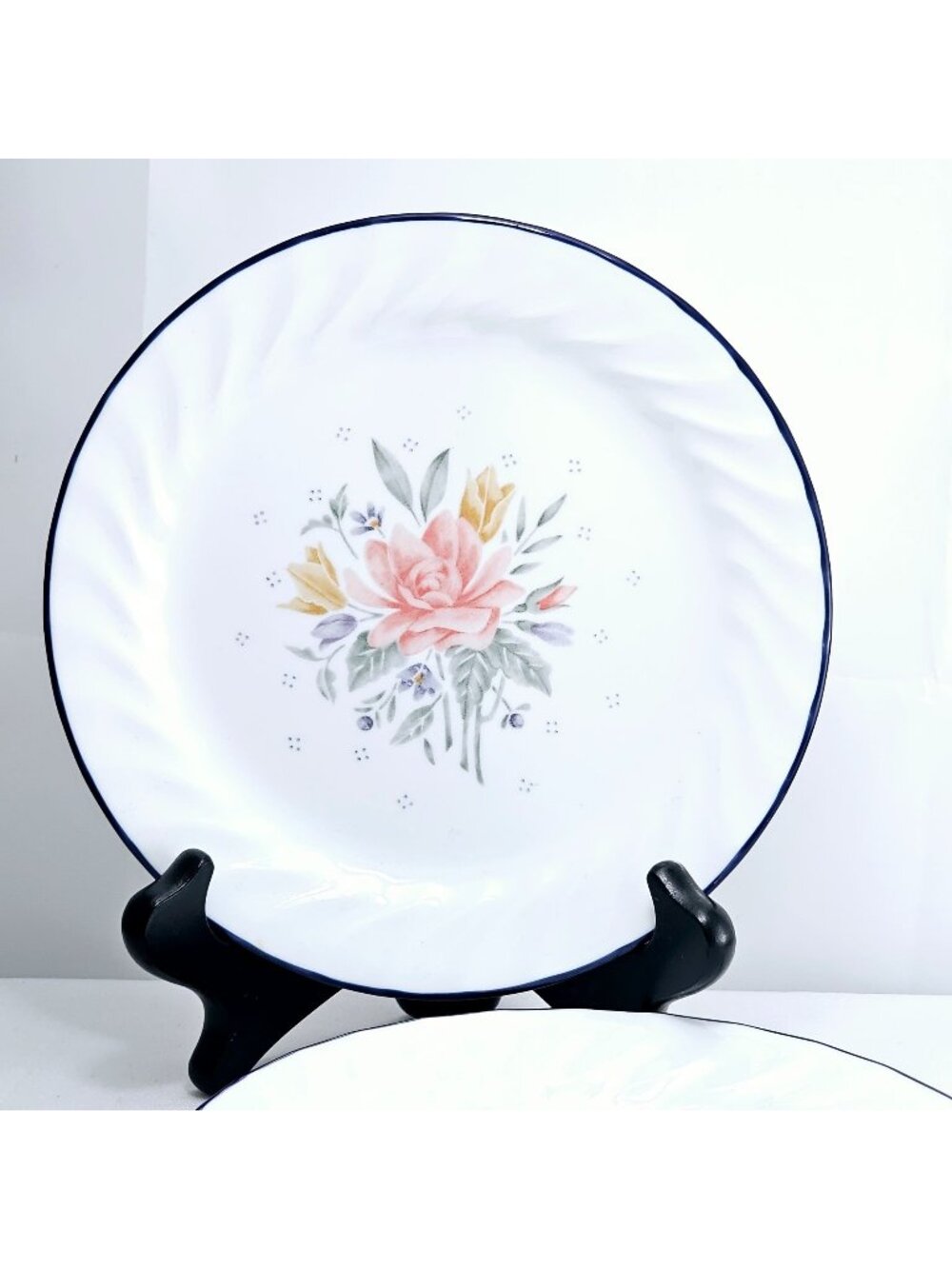 4 Corelle Promise Dessert Bread Plates 7" farmhouse floral cottage core romance